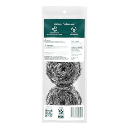 Scotch-Brite Stainless Steel Scrubbers, 3 Pack - size: 3 Scrubbers