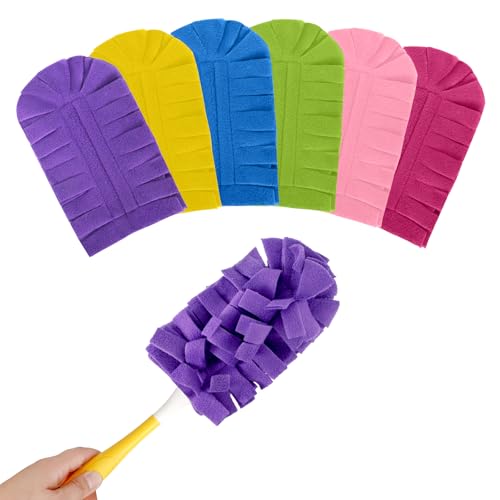 Fleece Reusable Duster Refills Compatible with Swiffer Hand Duster - color: 6 Pack (Mixed Color)