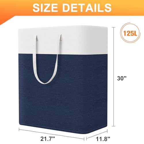 TasticTotes Laundry Basket 3-Pack, Laundry Hamper, 125L-Blue - color: Blue, size: 125L