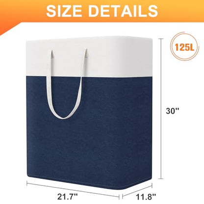 TasticTotes Laundry Basket 3-Pack, Laundry Hamper, 125L-Blue - color: Blue, size: 125L