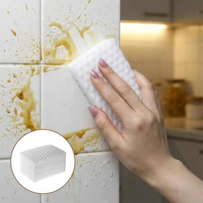 40 PCS Magic Sponge Eraser Sheets, Disposable Point Melamine Sheets Convex Point Cleaning Eraser Pads Thickened Cleaning Foam for Kitchen Bathroom Shoe Furniture Sink