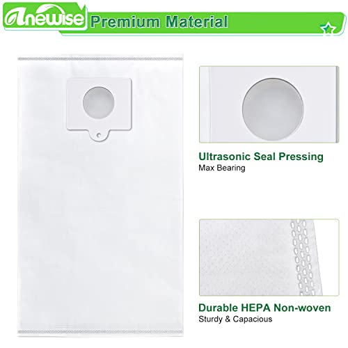 Anewise Type Q/C Canister Vacuum Bags 53292 for Kenmore 600 Series 81214 - style: 53292-6P