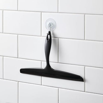 iDesign Bathroom Plastic Shower Squeegee, Black - color: Black, style: Pack of 1