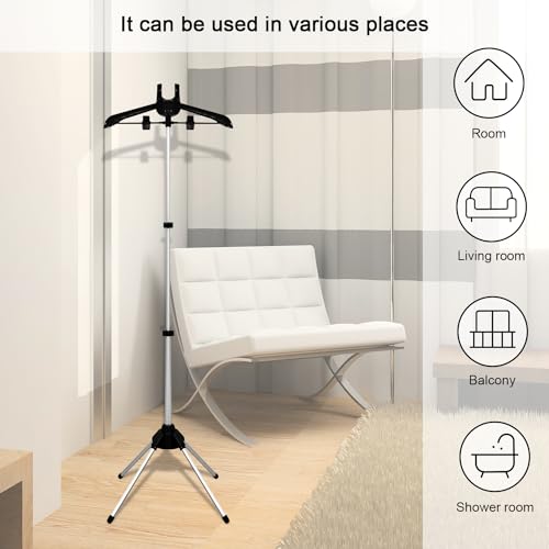 Clothes Steamer Rack Stand with Ironing Glove - Portable Steamer Hanger for Wrinkle Removal, Garment Steamer Rack with Handheld Ironing Pad Board for Quick Clothing & Fabric Steaming