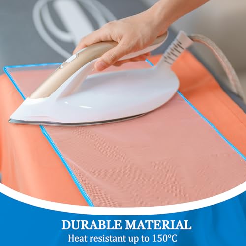 Hahafelt 5 Pcs Pressing Cloth for Ironing Heat Resistant Ironing Mesh Protector to Protective Delicate Fabrics Like Silk and Wool, 15.75 x 23.62 Inches