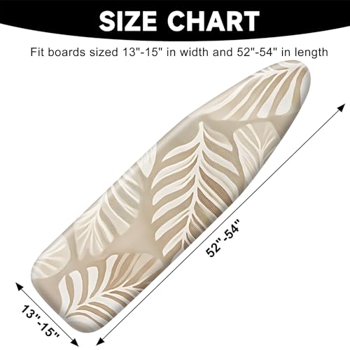 Ironing Board Cover 15"x54"，Standard Ironing Board Replacement Cover，Easy Fit - color: Light Brownish, size: 15"x54"