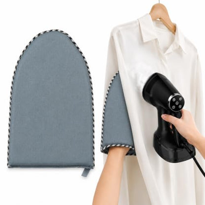 Garment Steamer Ironing Glove with Finger Loop, Heat Resistant Ironing Mitt for Handheld Steamer, Anti-Steam Garment Steamer Mitt, Steamer Accessories for Clothes, Misty Blue - color: Misty Blue