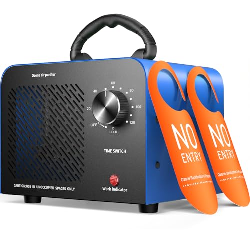 Hadlook Ozone Generator, 48,000mg/h High Capacity O3 Ozone Machine, Blue - color: B-Blue