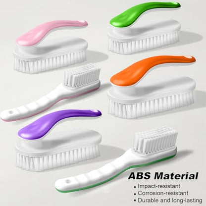 2Pack Shoe Cleaning Brush Household Laundry Clothes Scrubbing for Stains Bathroom Ergonomics Grip Easy Hold (2, Orange) - color: Orange