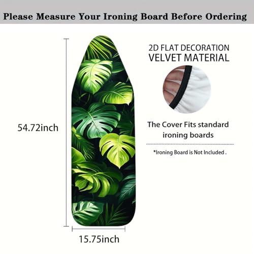 Nuxovilar Green Monstera Leaves Ironing Board Cover 15x54 Polyester - color: Yfw03643, size: 15×54 inch