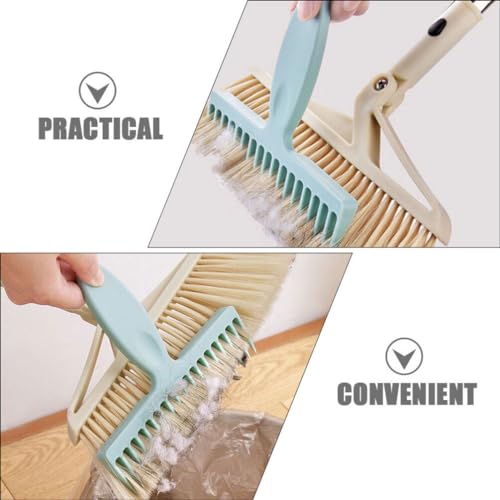 Gatuida 2-Pack Broom Hair Removal Comb Handheld Hair Cleaning Tool with Comfortable Grip Handle Lint and Pet Removal Tool for Brooms Carpets and Home Cleaning 6.69 X 6.61 X 0.11 in