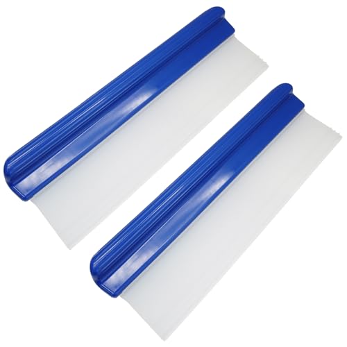 Uenhoy 2 Pack Car Squeegee 12 Inches, Flexible Car Water Scraper, Blue