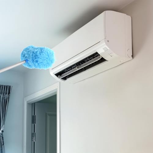 PATIKIL Ceiling Fan Cleaner Duster, 12.9" to 47.2", Microfiber Duster Extendable Handle Fan Blade Cleaning Tool Removable Washable for Furniture Blind, Blue - color: Blue