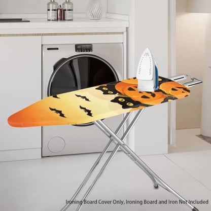 Bat Pumpkin Ironing Board Cover and Pad, Thick Scorch Resistant Padding Heavy Duty Iron Covers Standard Boards Iron Pad Covers Standard Boards - color: Bat Pumpkin5