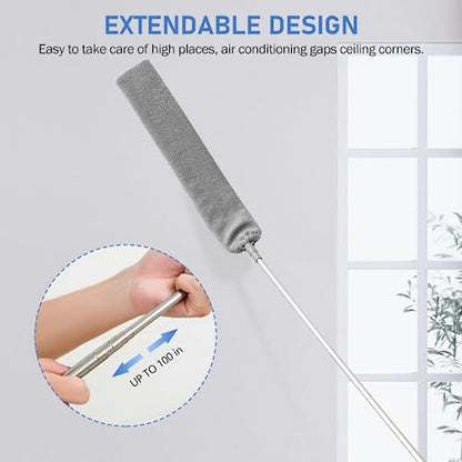 SetSail Dusters and Gap Duster with Extension Pole for Cleaning,Gray - color: Gray, size: Gap Duster Set