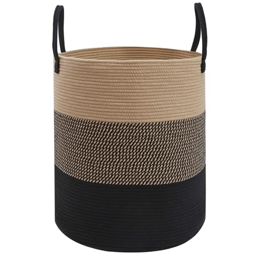 Large Laundry Hamper, Woven Rope Basket with Sturdy Handles- Jute - color: Jute, size: Large