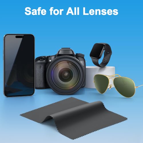 6 Pack Microfiber Glasses Cleaning Cloth Streak & Scratch-Free Lens Cleaning Cloth – Safe for Eyeglasses, Sunglasses, Glasses Cleaner, Lens Wipes, iPhone & Screens - size: 6 Pack