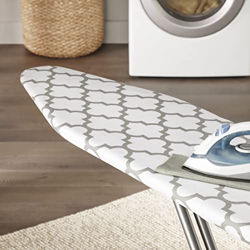 Whitmor Deluxe Ironing Board Cover with 6mm Fiber Pad, Fits 15 x 54 inches (Pack of 6) - color: Medallian Gray (Pack of 6)
