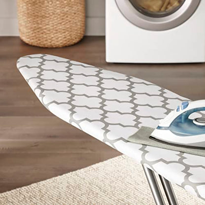 Whitmor Deluxe Ironing Board Cover with 6mm Fiber Pad, Fits 15 x 54 inches (Pack of 6) - color: Medallian Gray (Pack of 6)