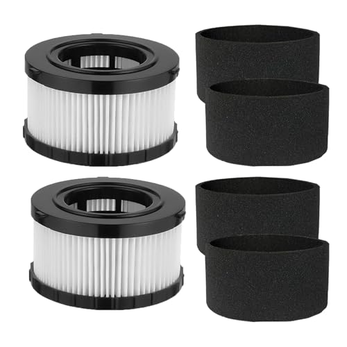 2 Pcs DC5151H HEPA Filter Compatible with DEWALT Wet Dry Vacuum - size: 2 Pack + 4 Foam Filters