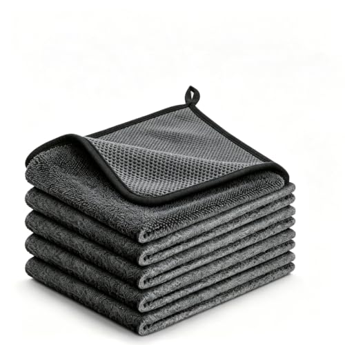 5PC Genie Cloth Magic Cleaning Cloths, Reusable Microfiber Cleaning Cloth