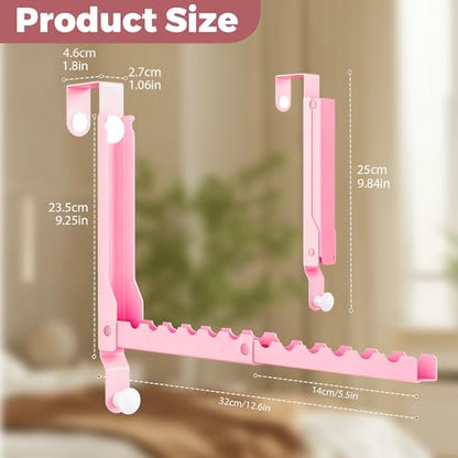 Pink Over the Door Hanger for Clothes Foldable for Space Saving - color: Pink-1Pack(UP)