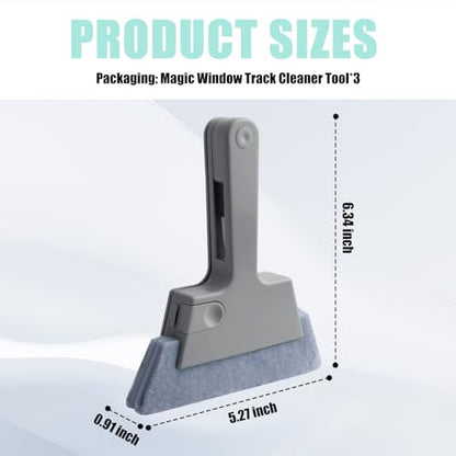 3PCS 4-in-1 Magic Window Track Cleaner Tool, Car Window Sill Cleaner Tool