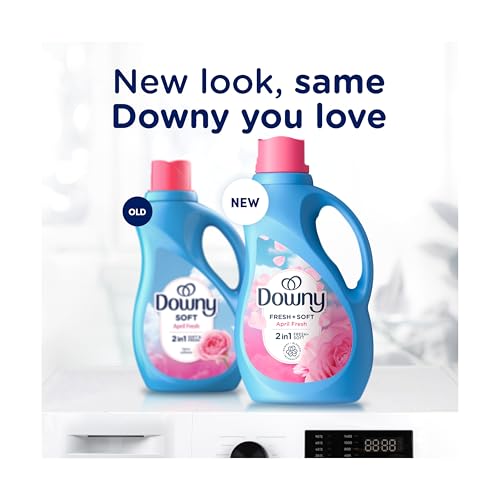Downy Soft, 2 in 1 Soft and Fresh Liquid Fabric Softener, April Fresh, 44 fl oz, 60 Loads, Fabric Conditioner Liquid Provides Softness and Freshness for Fabrics - size: 44 Fl Oz (Pack of 1)