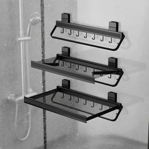 Indoor Clothes Drying Rack Foldable,Wall Mounted Retractable - color: Black