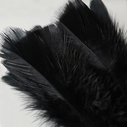 Turkey Feather Dusters for Cleaning Home Blinds Kitchen car Office, Eco-Friendly Reusable （2 pcs Black） - color: Black