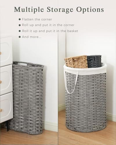 SETVSON Laundry Hamper Laundry Basket Round 19.0 Gal, Gray (No Lid) - color: Gray, size: 19.0 Gal - 72L