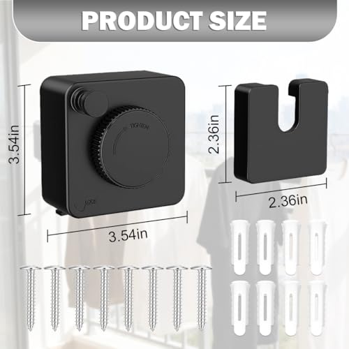 Retractable Clothesline Indoor, Non-Sagging Outdoor Clothes Line Retracting Heavy Duty Clothes Drying Laundry Line Wall Mounted Stainless Steel Line-15.7 Feets(Square-Black) - color: Black