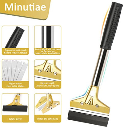 Razor Blade Scraper with 20 PCS Extra Blades and Gloves.