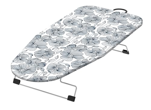 Colombo Miniasse Table Top Ironing Board 27.5″ x 12.5″ – Small Portable Foldable Ironing Board with Safety Lock, Compact Dorm & Apartment Iron Board, Organic Cotton Cover