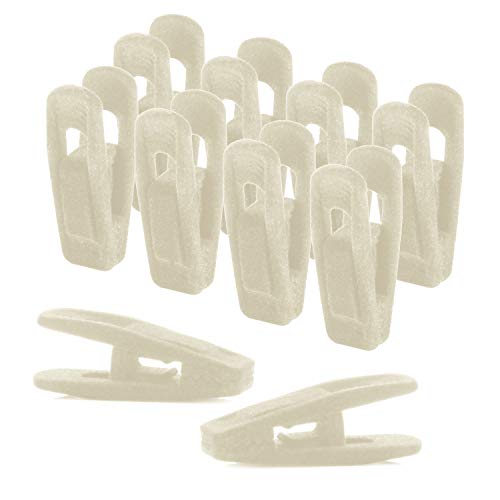 Velvet Clips, 20 Pack, Durable Non- Breaking Material, Matching Hangers of Our Brand and Your existing Velvet Hanger, Suitable to Hang Many Types of Clothes. (Ivory) - color: Ivory