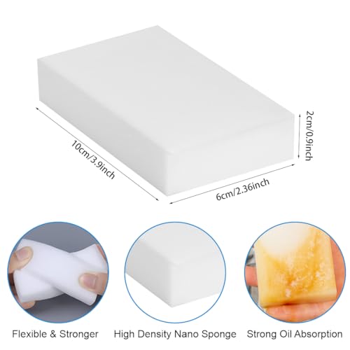 Magic Sponge Eraser Foam Cleaning Sponges 10PCS Multi-Functional Power Scrubber for Kitchen Dish Household Cleaning Bathroom Toilet Wall Cleaner