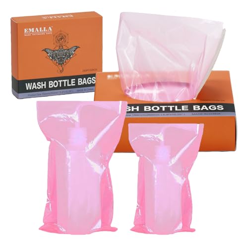 Tattoo Wash Bottle Bags - SOTICA 250pcs Tattoo Bottle Bags - size: 250PCS+PINK