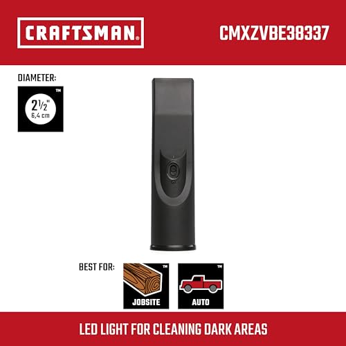 CRAFTSMAN CMXZVBE38337 2-1/2 in. LED Lighted Car Nozzle Vacuum Attachment - style: LED Car Nozzle