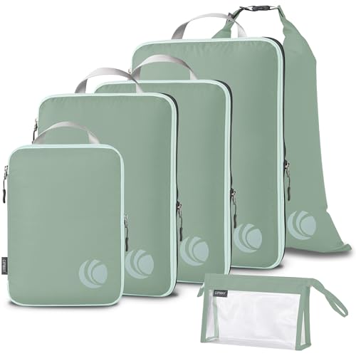 Cipway Compression Packing Cubes for Travel (6 Piece,Sage Green) - color: Sage Green, size: 6PCS