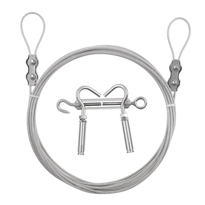 DEWEL 32FT Stainless Steel Clothes Lines for Hanging Clothes Outside - size: 32ft
