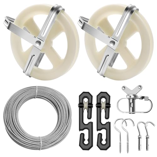 Clothes Line Outdoors Kit, Pulley Clothesline