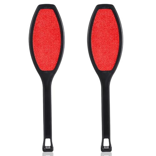 2 Pack Double-Sided Lint Brushes Reusable Lint Remover Brushes for Clothes 2 Sided Pet Hair Remover Washable Clothes Hair Roller Cleaning Brush for Sheet Carpet Furniture Fabric