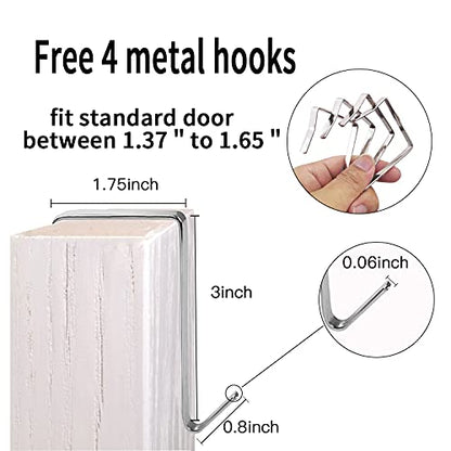 2 Pack Extra Large Hanging Crystal Clear Over Door Shoe Organizers, Closet Shoe Rack Organizer, 12+6 Pockets, 8 Hooks, Grey (59" x 21.6") - color: A-Grey&Clear
