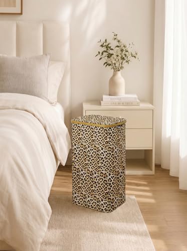 IEGrow Laundry Hamper with Lid,110L Laundry Basket with Bag,Leopard Print - color: Leopard Print, size: 110L