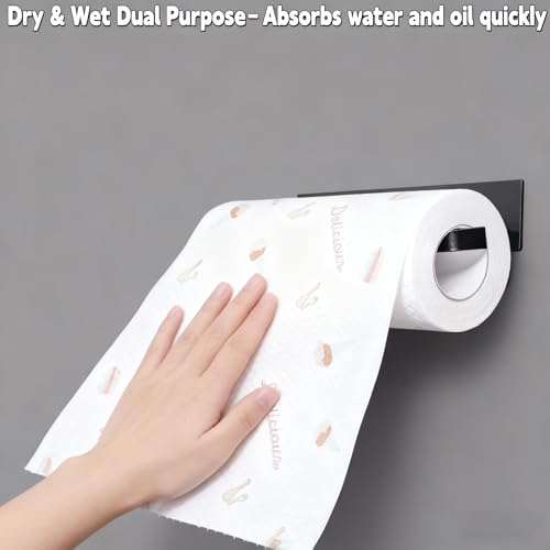 1 roll (Use 1000-2000 Times), Lazy Rags, Disposable Kitchen Paper Towels, Washable Wet and Dry Towels, Rags, Non-Stick Oil Rags, degreasing Towels, Household Cleaning Rags, Cleaning Supplies