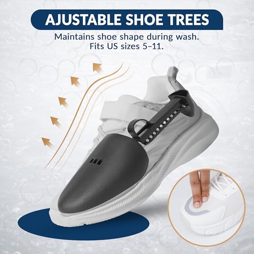 Pro Tennis Shoe Washing Machine Bag for Sneakers with Magnetic Zipper Protection │ Reusable Laundry Shoe Cleaning Bag - Deep Cleans Without Damage │ Washer & Dryer Safe │ Complete Pro Box - color: PRO-GREY
