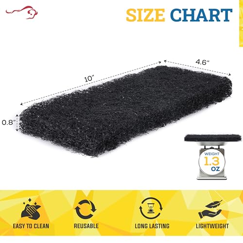 KLEEN HANDLER Heavy Duty Surface Cleaning Scrub,Black (Pack of 5)