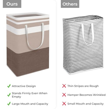 HomeHacks 2 Pack Large Laundry Baskets, Laundry Hampers Bags (Khaki 88Lx2) - color: Brown, size: 88L