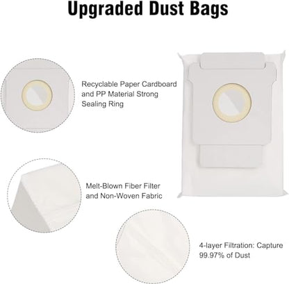 Replacement Parts for iRobot Roomba i3 i7 i6 i8 I, E & J Series Vac - size: 2+8+8+8