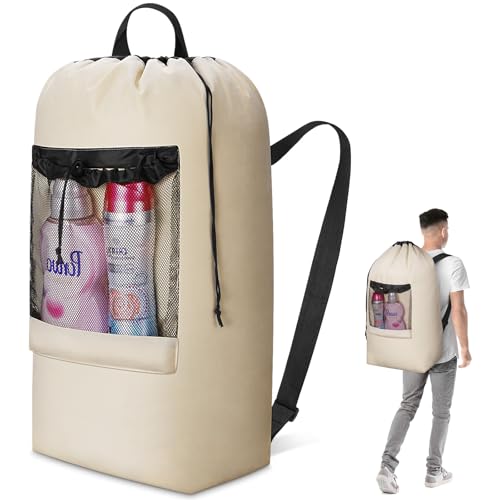 Lifewit Laundry Bag Backpack Travel, 90L, Khaki - color: Khaki, size: 90L